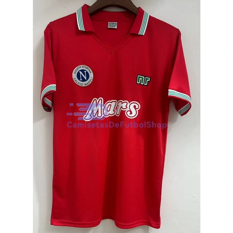 Camiseta Napoli 1988 3ª Equipación Retro Rojo