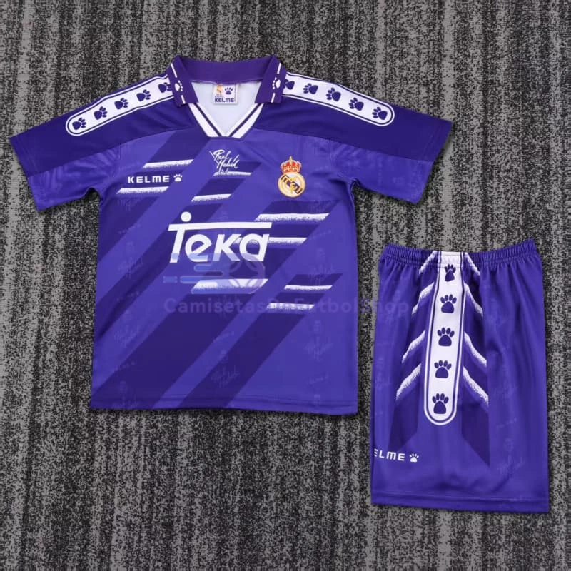 Camiseta Real Madrid 1994/96 2ª Equipación Retro Púrpura Niño Kit