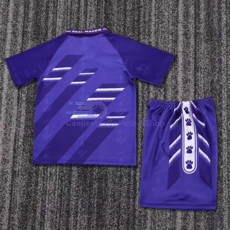 Camiseta Real Madrid 1994/96 2ª Equipación Retro Púrpura Niño Kit