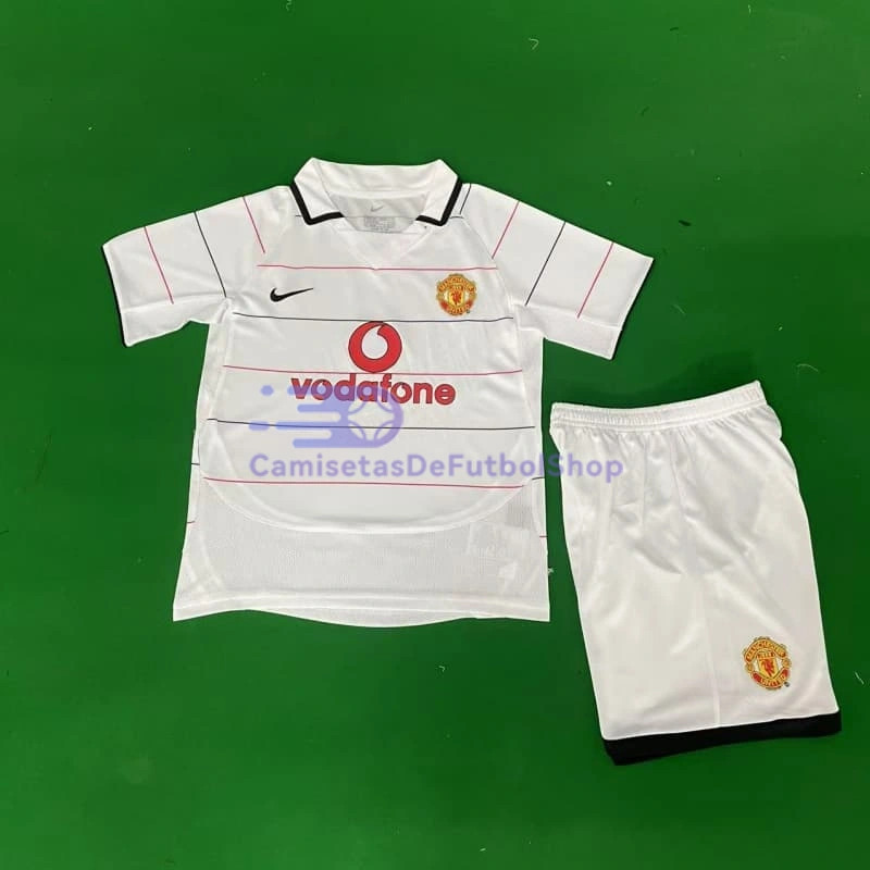 Camiseta Manchester United 2003/05 3ª Equipación Retro Niño Kit