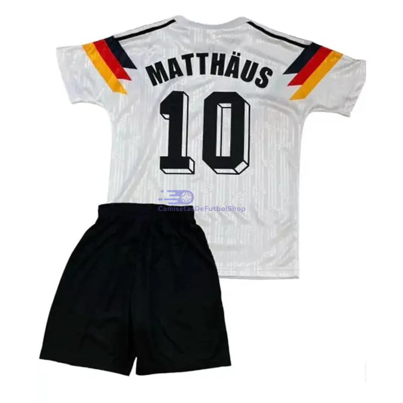 Camiseta MATTHÄUS 10 Alemania 1990 1ª Equipación Retro Niño Kit