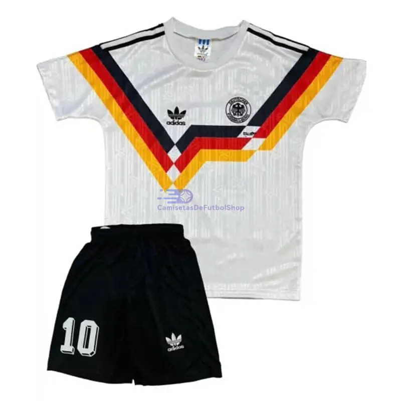 Camiseta MATTHÄUS 10 Alemania 1990 1ª Equipación Retro Niño Kit