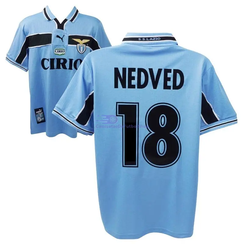 Camiseta NEDVED 18 Lazio 1998/99 1ª Equipación Retro