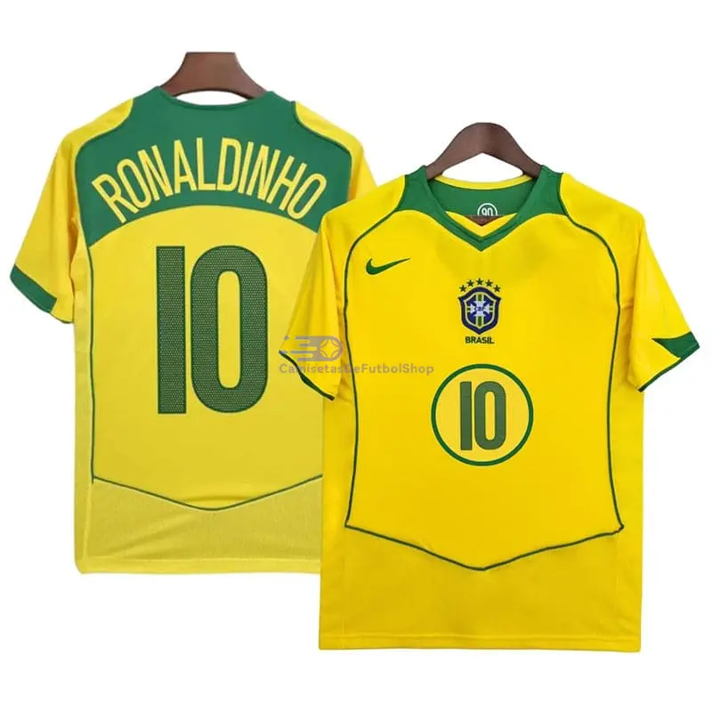 Camiseta RONALDINHO 10 Brasil 2004/06 1ª Equipación Retro