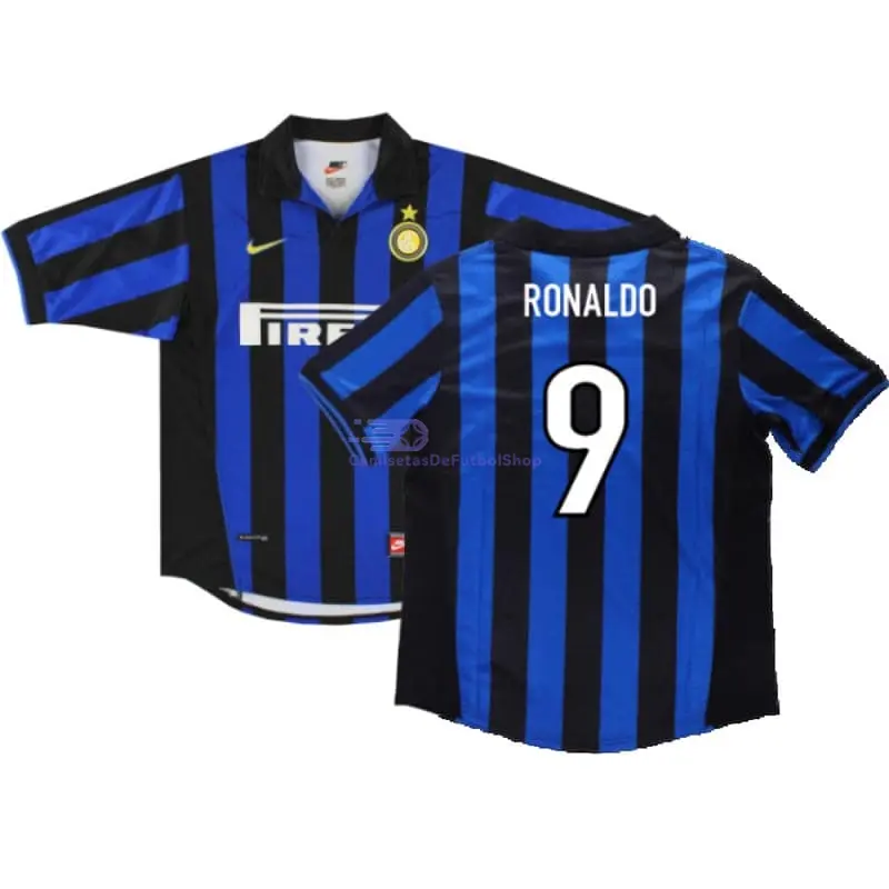 Camiseta RONALDO 9 Inter de Milán 1998/99 1ª Equipación Retro