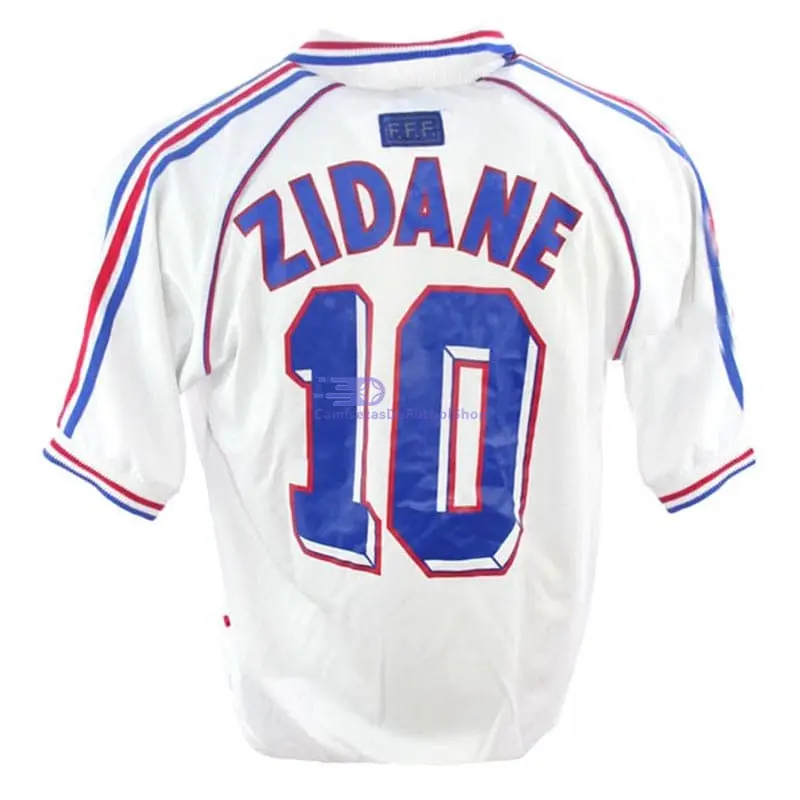 Camiseta ZIDANE 10 Francia 1998 2ª Equipación Retro