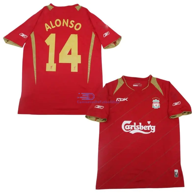 Camiseta ALONSO 14 Liverpool 2005/06 1ª Equipación Retro