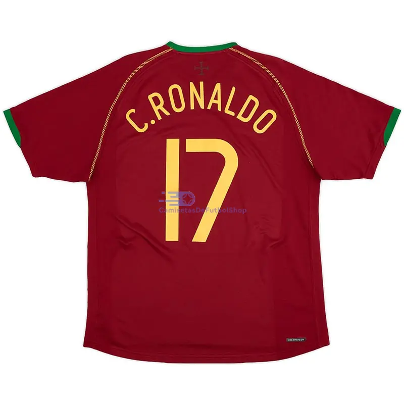 Camiseta C.RONALDO 17 Portugal 2006 1ª Equipación Retro