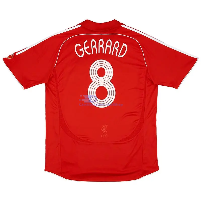 Camiseta GERRARD 8 Liverpool 2006/08 1ª Equipación Retro