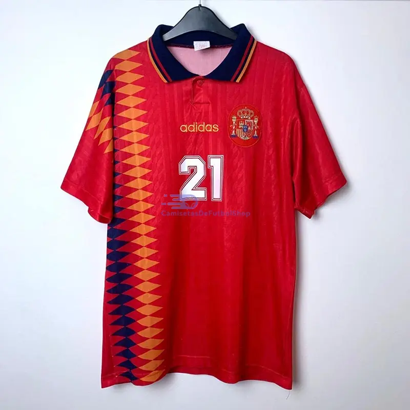 Camiseta LUIS ENRIQUE 21 España 1994 1ª Equipación Retro