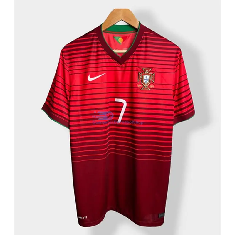 Camiseta RONALDO 7 Portugal 2014 1ª Equipación Retro