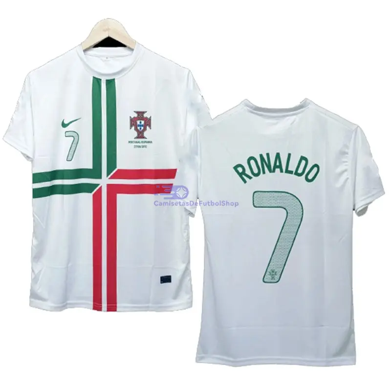 Camiseta RONALDO 7 Portugal 2012 2ª Equipación Retro