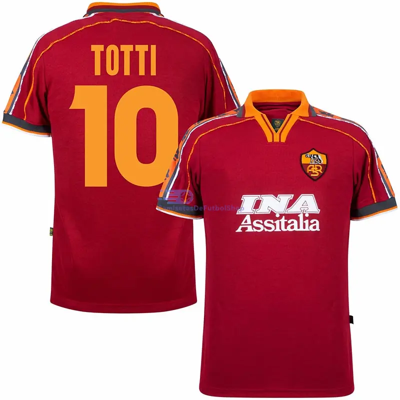 Camiseta TOTTI 10 AS Roma 1998/99 1ª Equipación Retro