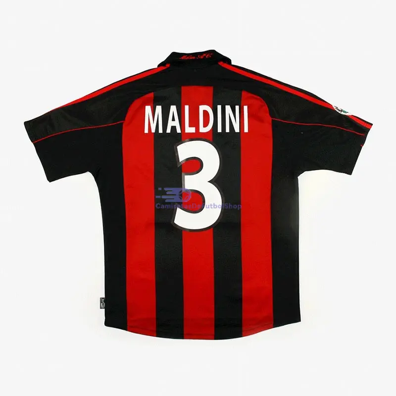 Camiseta MALDINI 3 AC Milan 2000/01 1ª Equipación Retro