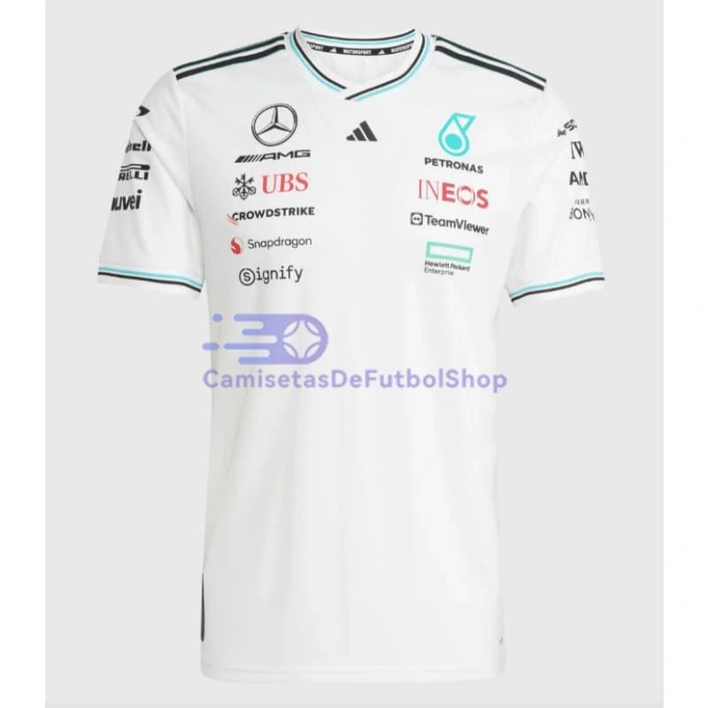 Camiseta Mercedes AMG Petronas F1 Blanco/Verde 2025