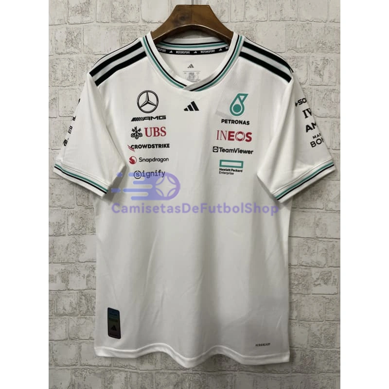 Camiseta Mercedes AMG Petronas F1 Blanco/Verde 2025