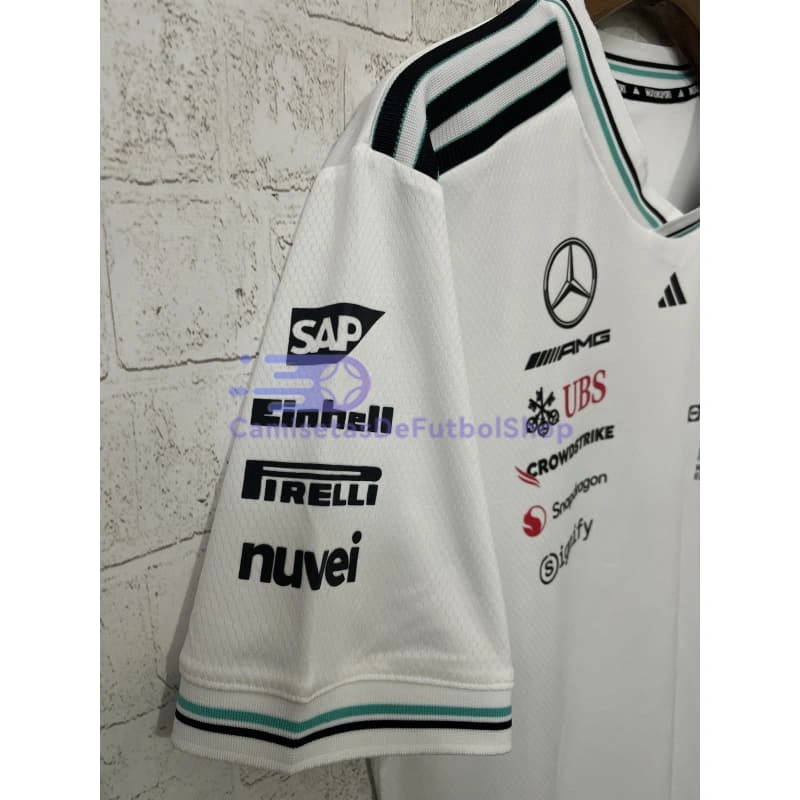 Camiseta Mercedes AMG Petronas F1 Blanco/Verde 2025
