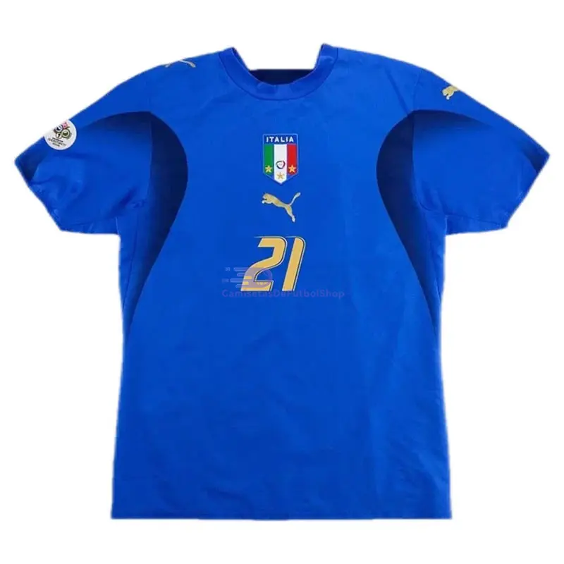 Camiseta PIRLO 21 Italia 2006 1ª Equipación Retro