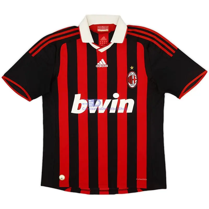Camiseta RONALDINHO 80 AC Milan 2009/10 1ª Equipación Retro