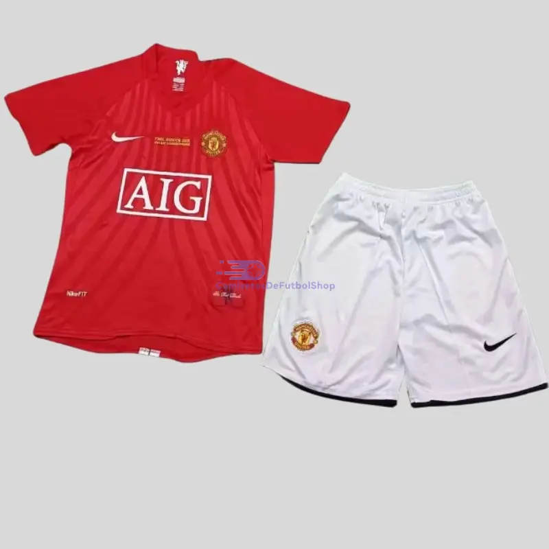 Camiseta RONALDO 7 Manchester United 2007/08 1ª Equipación Retro Niño Kit