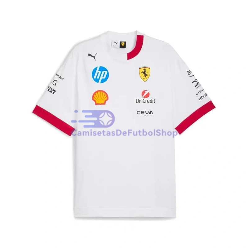 Camiseta Scuderia Ferrari F1 Blanco 2025