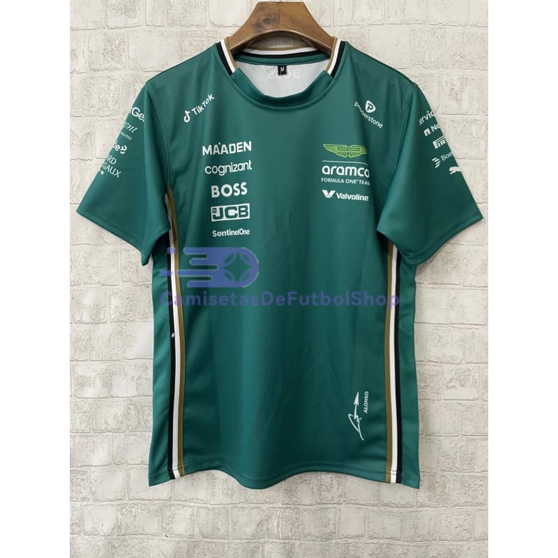 Camiseta Aston Martin Aramco Cognizant F1 Verde 2025 Fernando Alonso #14