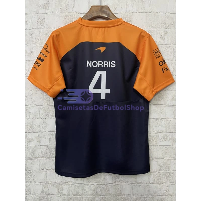 Camiseta McLaren F1 Negro/Naranja 2025 Lando Norris #4