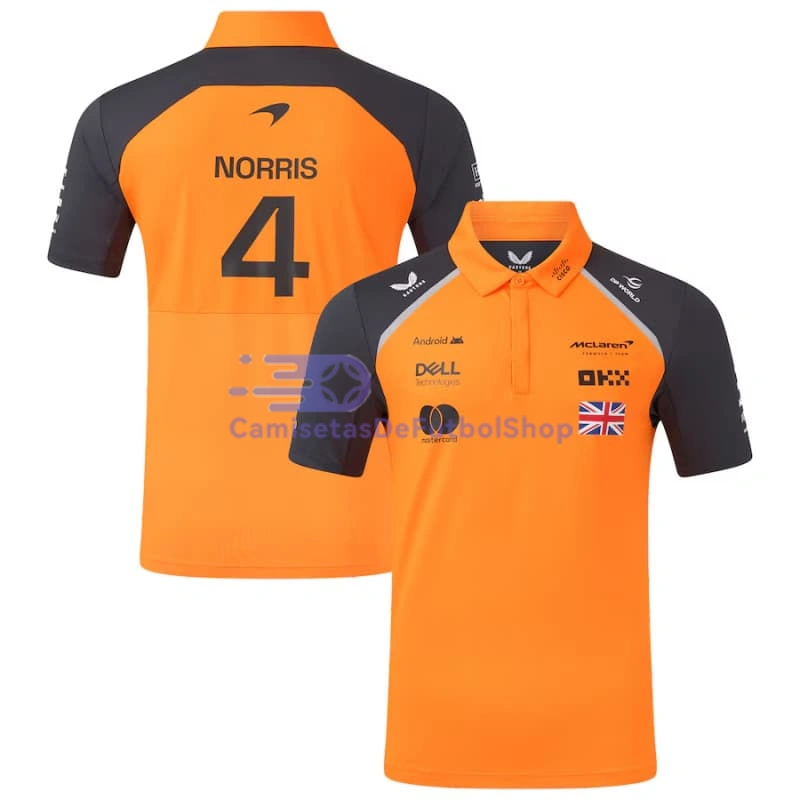 Polo McLaren F1 Naranja/Negro 2025 Lando Norris #4
