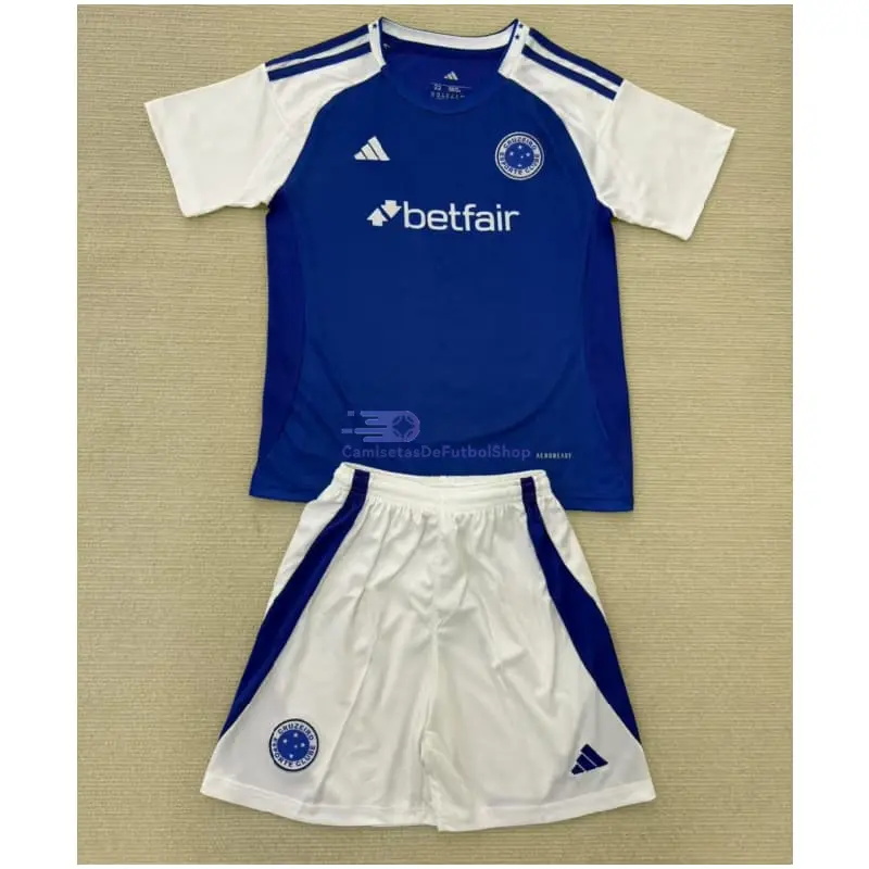 Camiseta Cruzeiro 2025/2026 1ª Equipación Niño Kit Azul