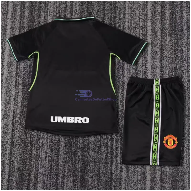 Camiseta Manchester United 1998/99 3ª Equipación Retro Niño Kit