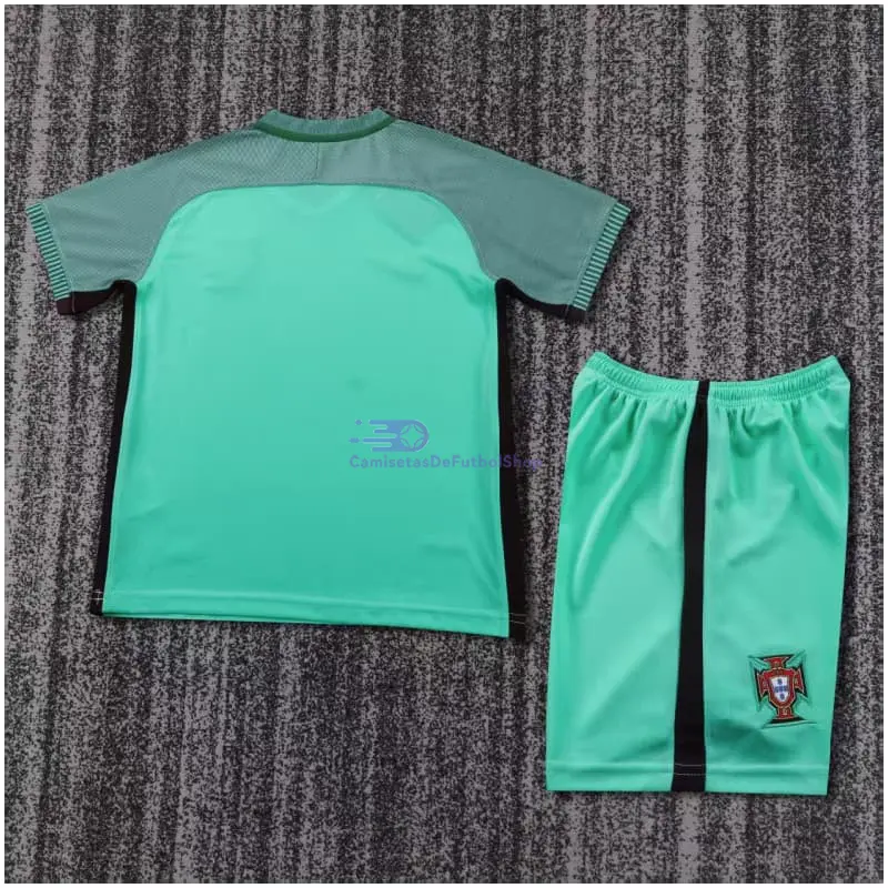 Camiseta Portugal 2016 2ª Equipación Retro Niño Kit