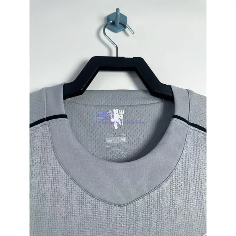 Camiseta de Portero Manchester United 2007/08 Gris Retro
