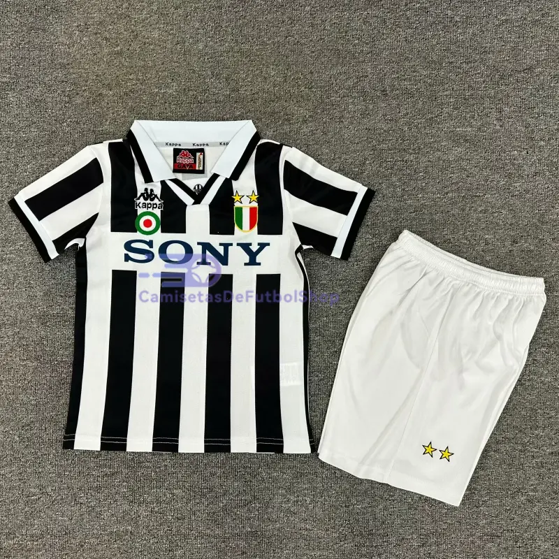 Camiseta Juventus 1995/96 1ª Equipación Retro Niño Kit