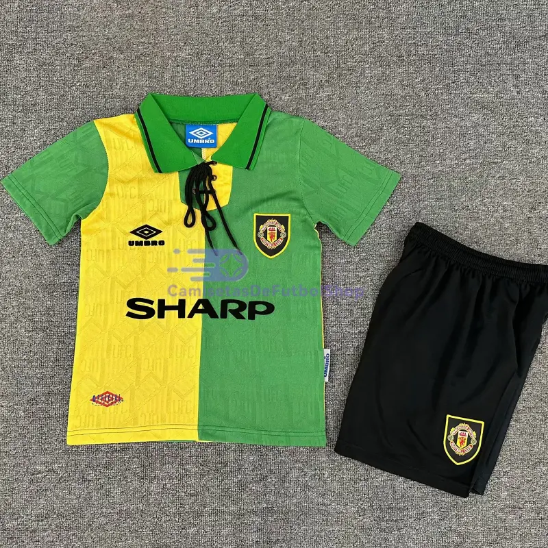 Camiseta Manchester United 1992/94 2ª Equipación Retro Niño Kit
