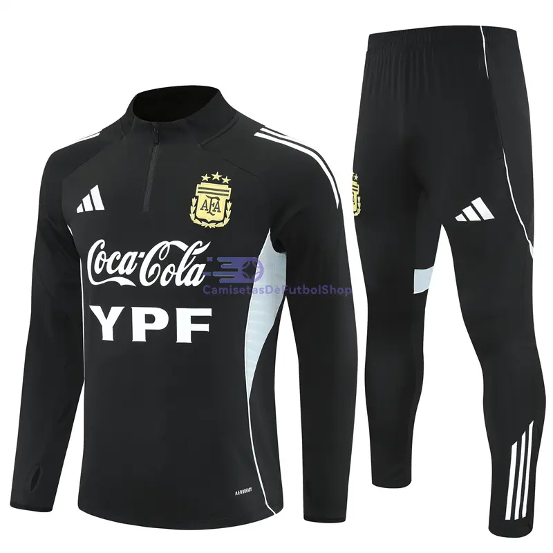 Sudadera De Entrenamiento Argentina Negro 2025/2026 Kit
