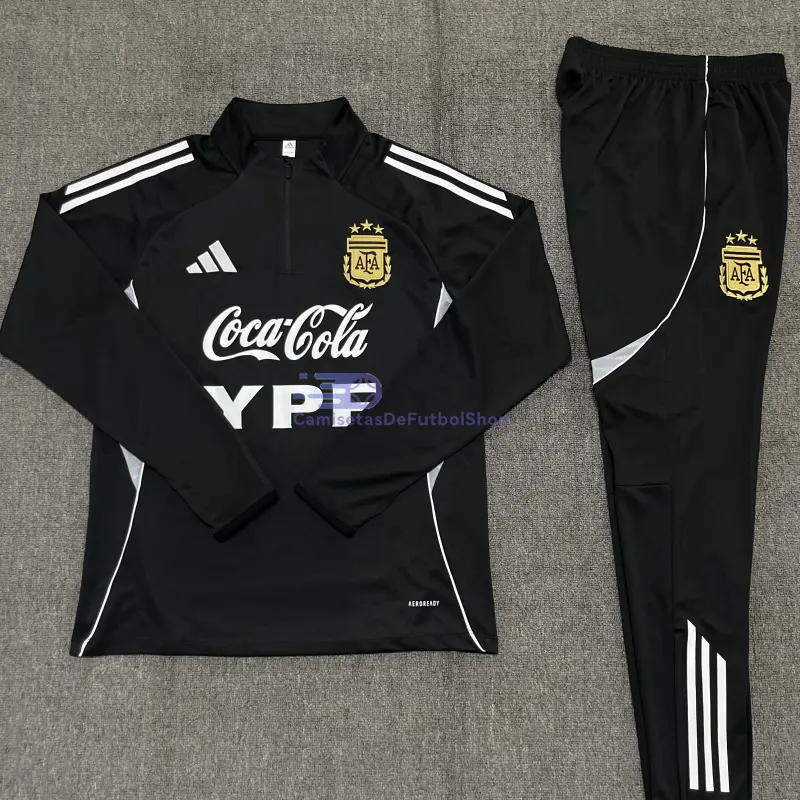 Sudadera De Entrenamiento Argentina Negro 2025/2026 Niño Kit