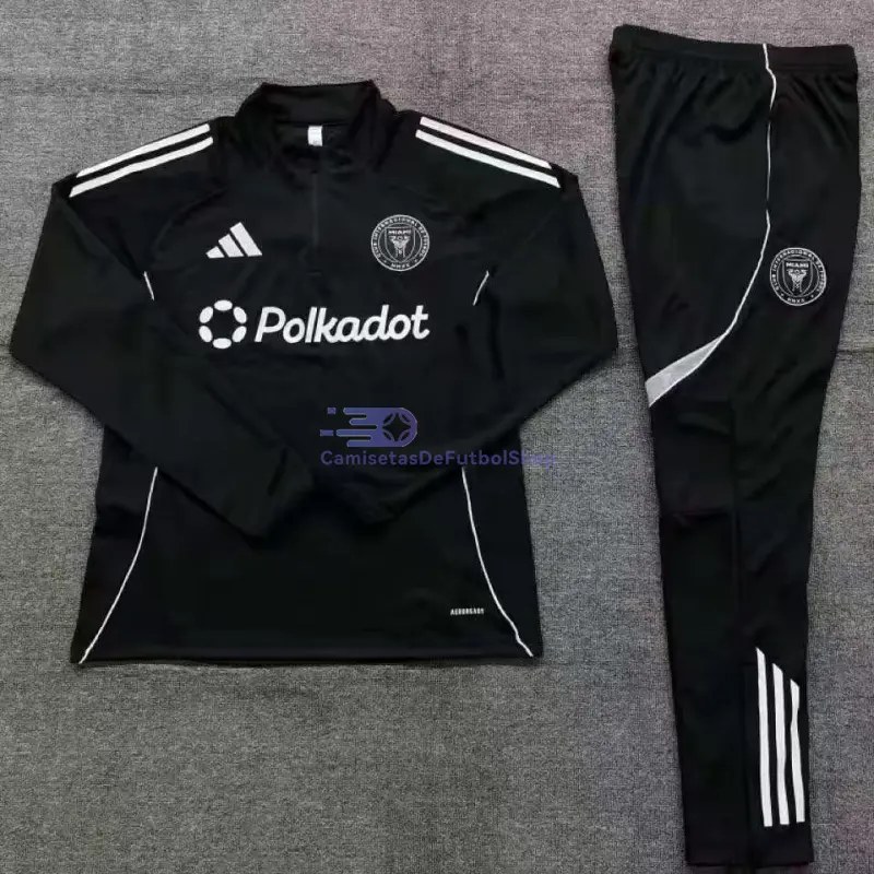 Sudadera De Entrenamiento Inter Miami Negro 2025/2026 Niño Kit