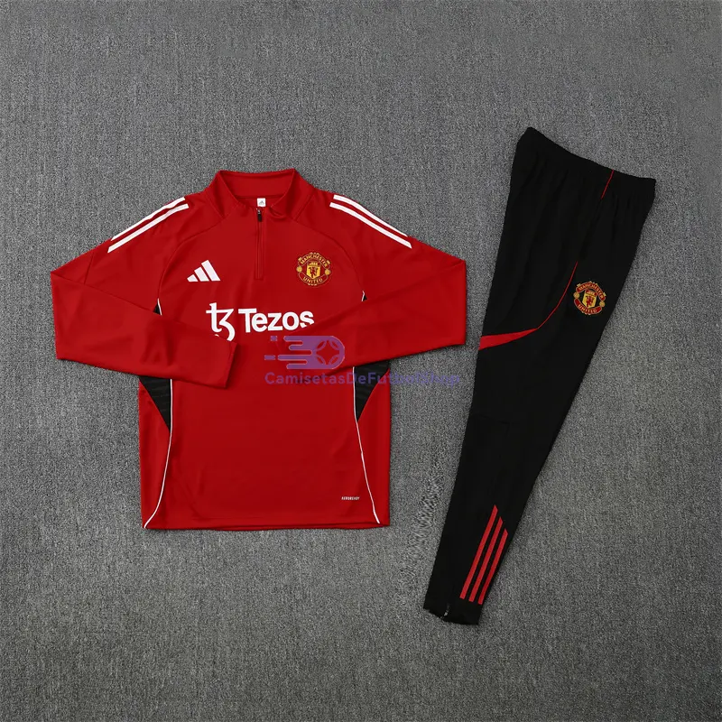 Sudadera De Entrenamiento Manchester United Rojo 2025/2026 Kit