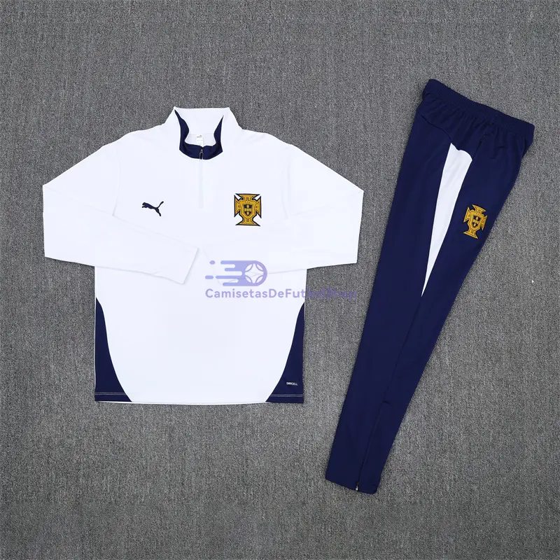 Sudadera De Entrenamiento Portugal Blanco 2025/2026 Kit
