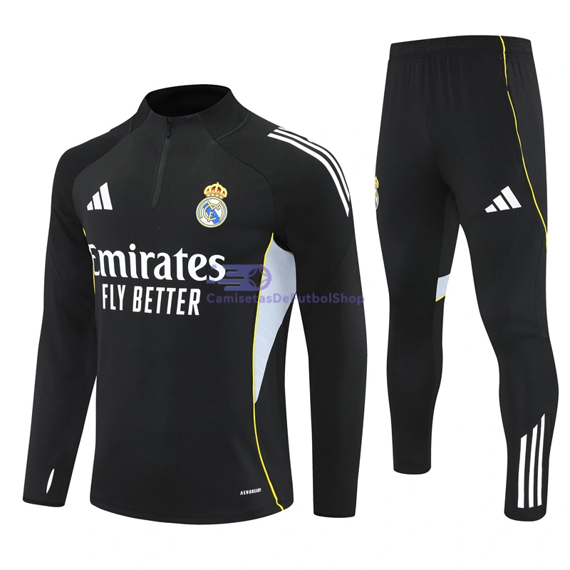 Sudadera De Entrenamiento Real Madrid Negro 2025/2026 Kit