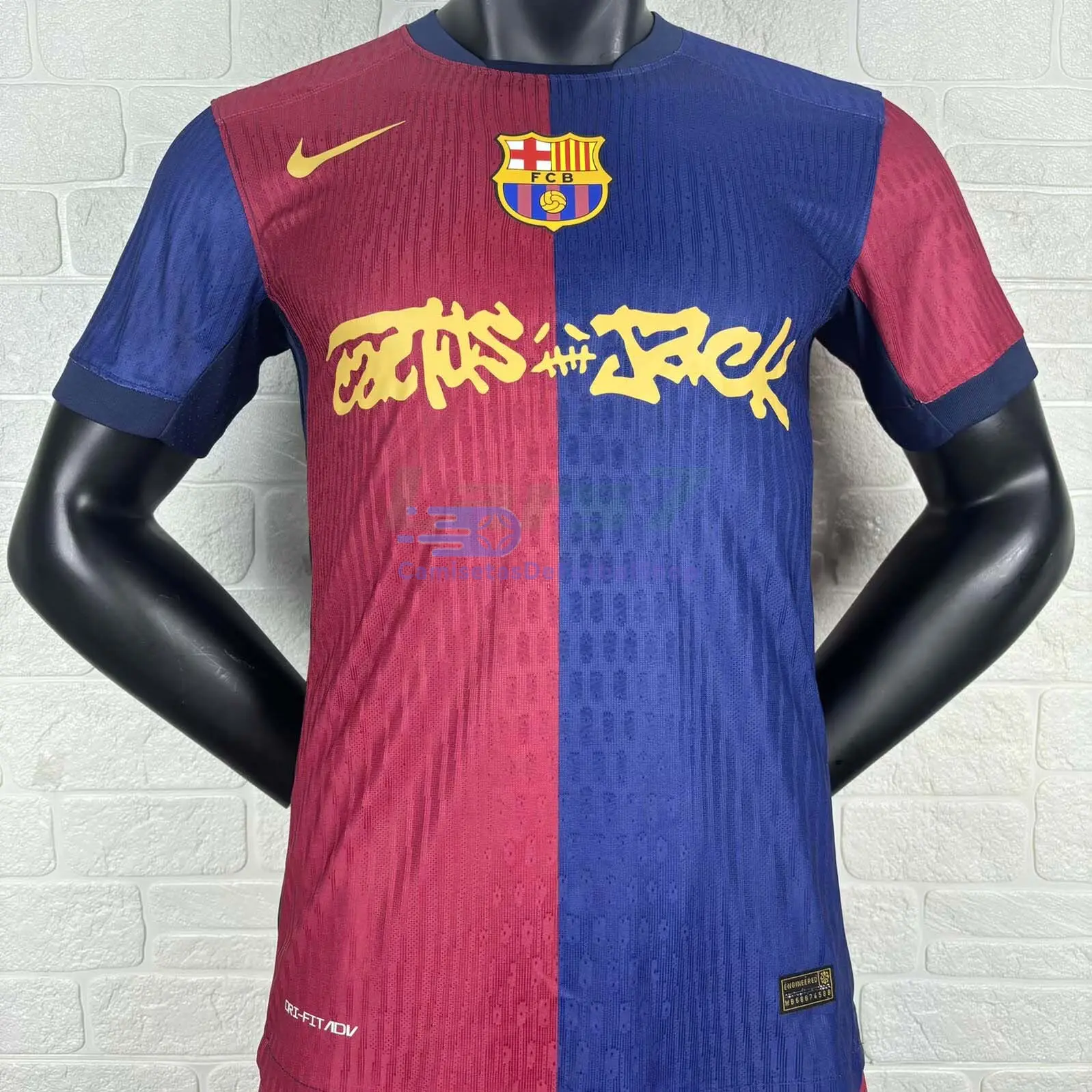 Camiseta Barcelona x Travis Scott Limited Edition 1ª Equipación 2024/2025 Azul/Rojo (EDICIÓN JUGADOR)
