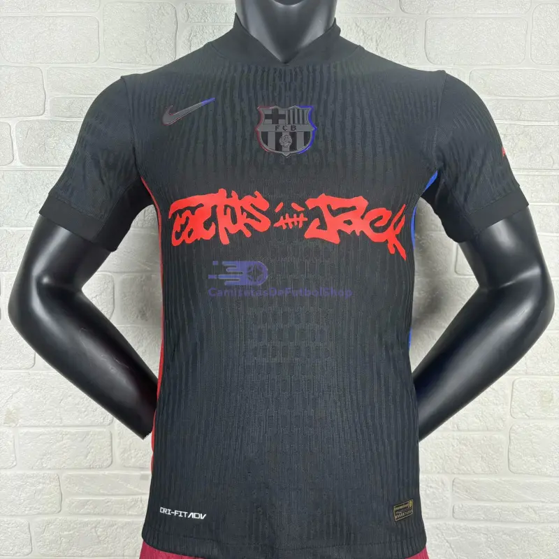 Camiseta Barcelona x Travis Scott Limited Edition 2ª Equipación 2024/2025 Negro (EDICIÓN JUGADOR)