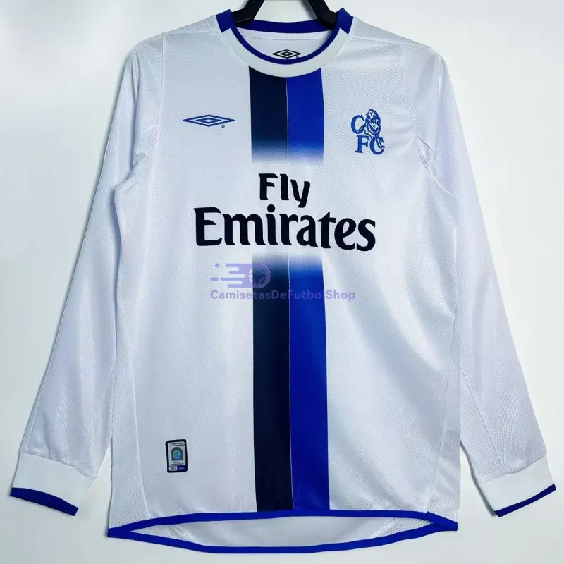 Camiseta Chelsea 2003/05 2ª Equipación Retro ML Blanco
