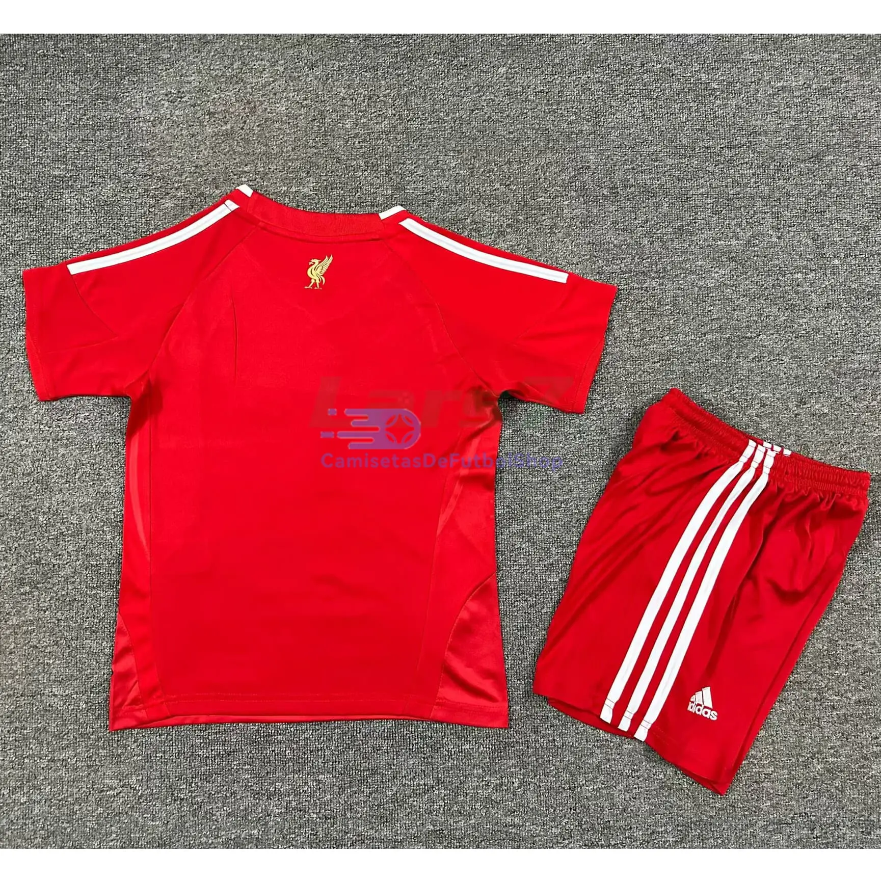 Camiseta Liverpool 2008/10 1ª Equipación Retro Rojo Niño Kit