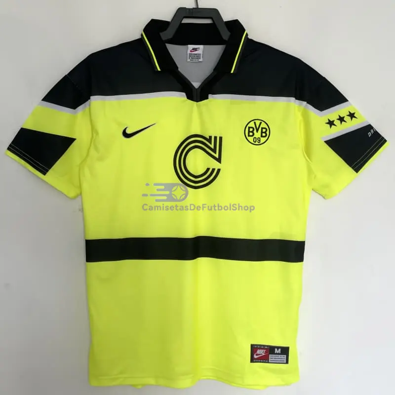 Camiseta Borussia Dortmund 1996/97 1ª Equipación Retro Amarillo