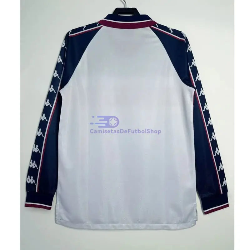 Camiseta Manchester City 1997/98 2ª Equipación Retro ML Blanco
