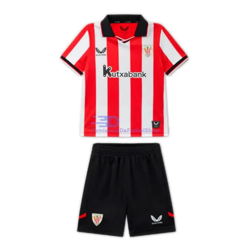 Camiseta Athletic de Bilbao 2025/2026 1ª Equipación Rojo/Blanco Niño Kit