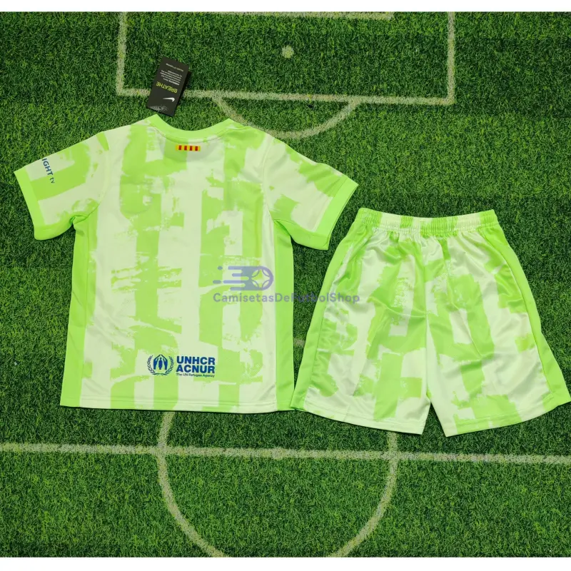 Camiseta Barcelona x Travis Scott Limited Edition 2024/2025 3ª Equipación Verde Niño Kit