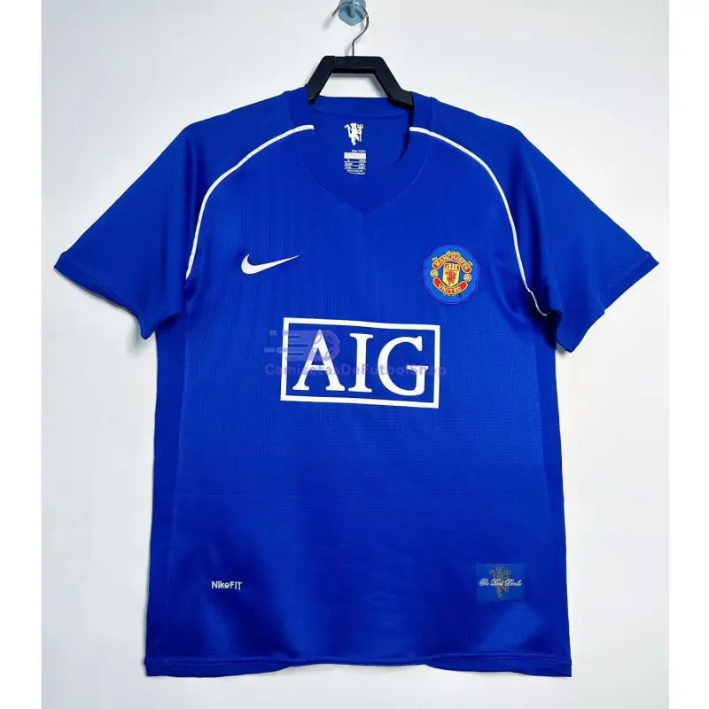 Camiseta de Portero Manchester United 2007/08 Retro Azul