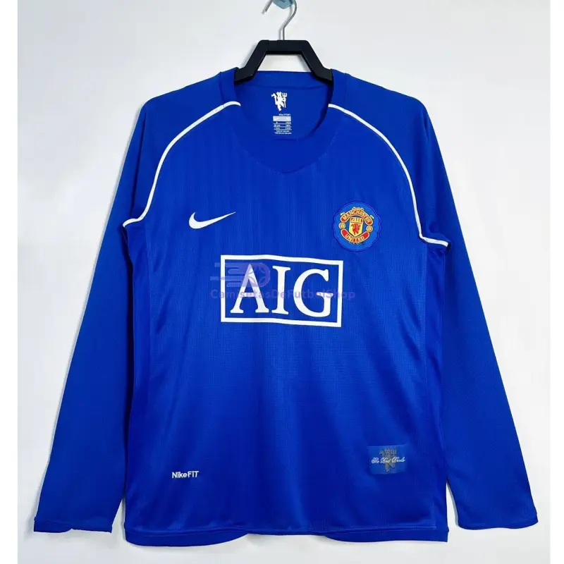 Camiseta de Portero Manchester United 2007/08 Retro ML Azul